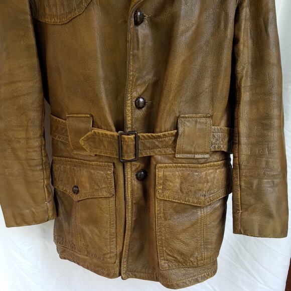 Vintage Kurland Men's 40 Brown Glove Tanned Leather Insulated Jacket - Picture 3 of 15